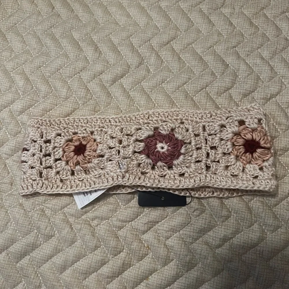 Lucky brand headband knitted cream and pink purple nwt